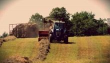 baling hay - TheFarmersInTheDell.com