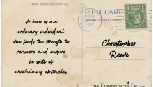 postcard Christopher Reeve - TheFarmersInTheDell.com